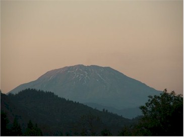 Nogmaals Mount St Helens bij zonsondergang