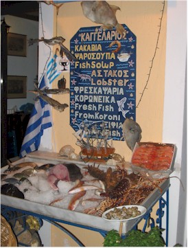 fish displayed at the shop