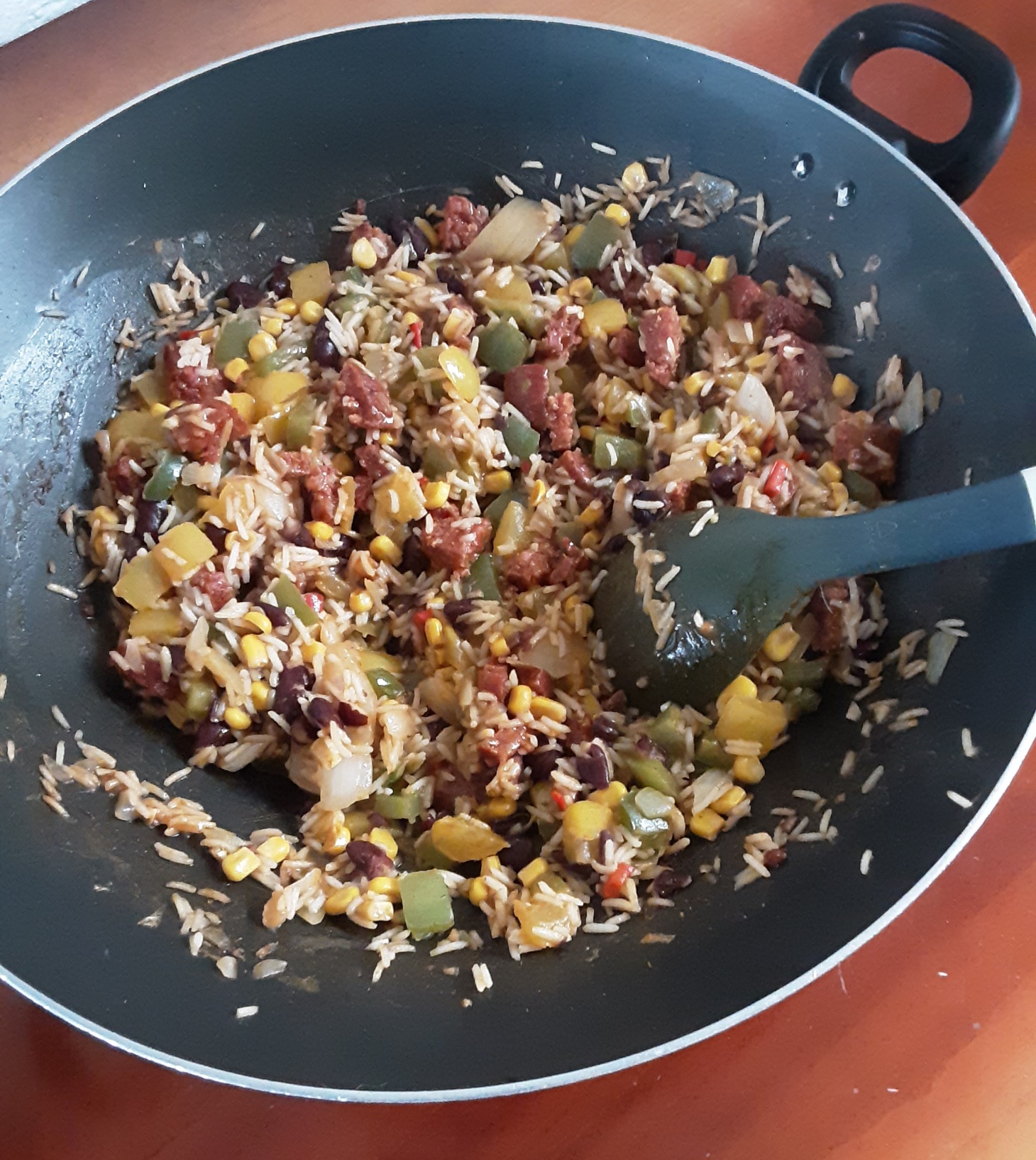chorizo met groenten roerbak