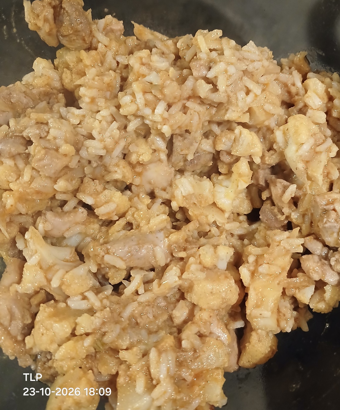 kip curry met bloemkool