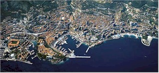Luchtfoto van Monaco